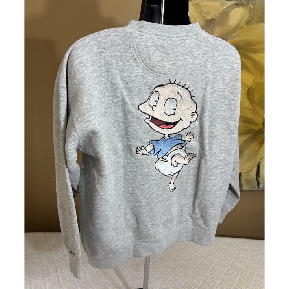 Vintage Wolf 90s Rugrats Show Tommy Pickles 2 Sided Embroidered Sweatshirt Large - Picture 12 of 16